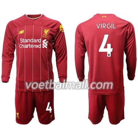 Goedkope Liverpool Virgil van Dijk 4 Kids Thuistenue 2019/20 Lange Mouw
